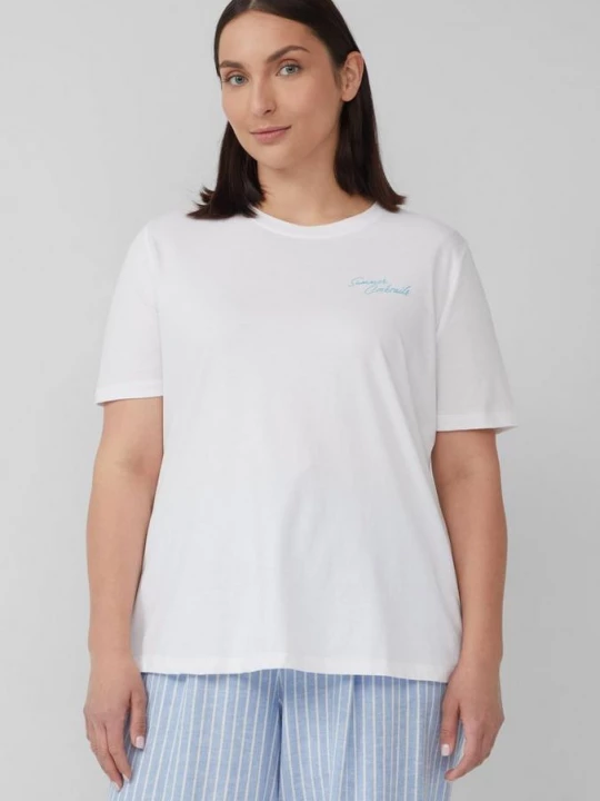 Foto van product Jersey T-shirt met artwork s.Oliver wit