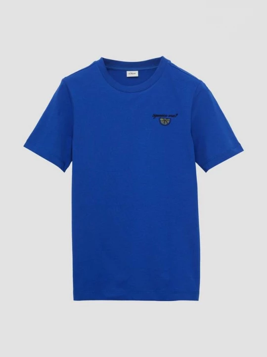 Foto van product Jersey T-shirt met geborduurd detail s.Oliver blauw