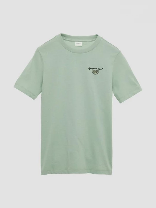 Foto van product Jersey T-shirt met geborduurd detail s.Oliver groen