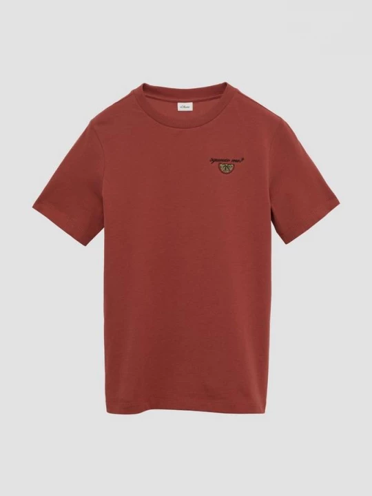 Foto van product Jersey T-shirt met geborduurd detail s.Oliver rood