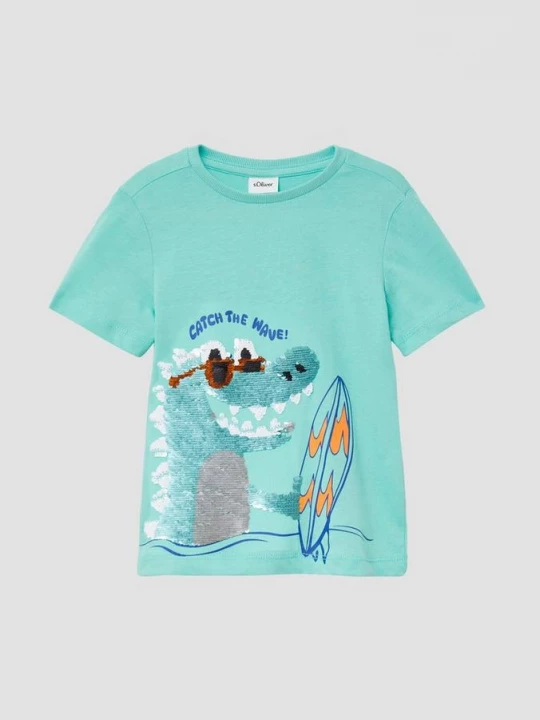 Foto van product Jersey T-shirt met omkeerbare pailletjes s.Oliver