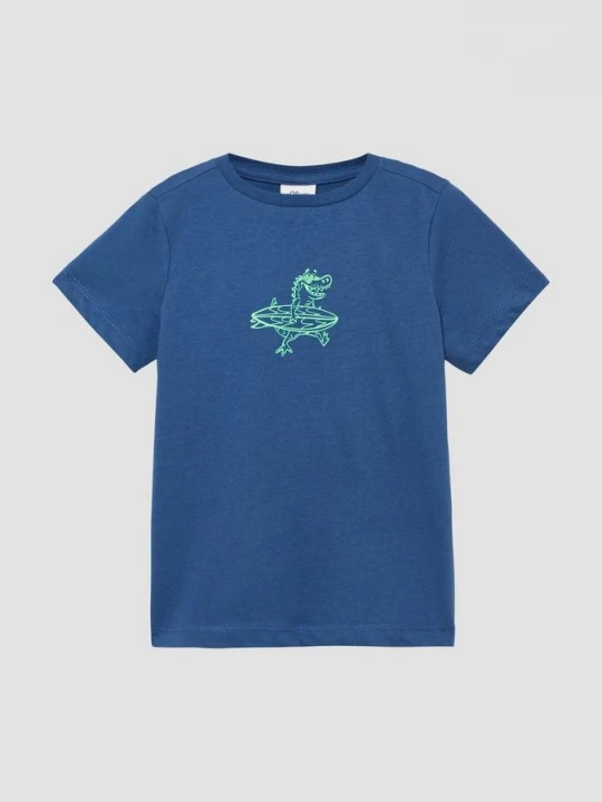 Foto van product Jersey T-shirt met print op de voor- en achterkant s.Oliver blauw