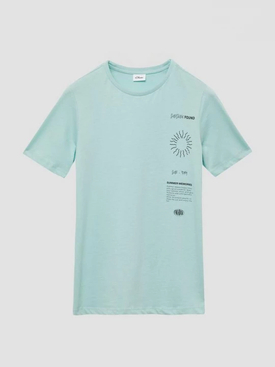 Foto van product Jersey T-shirt met print op de voorkant s.Oliver groen