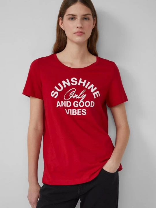 Foto van product Jersey T-shirt met print op de voorkant s.Oliver rood