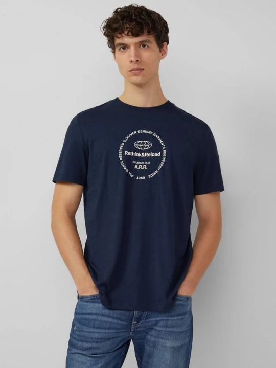 Foto van product Jersey T-shirt met print op voorzijde s.Oliver blauw