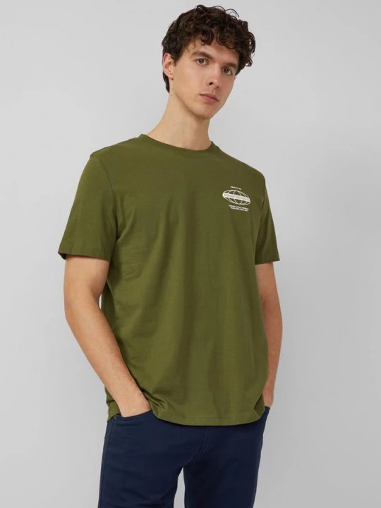 Foto van product Jersey T-shirt met print op voorzijde s.Oliver olijfgroen