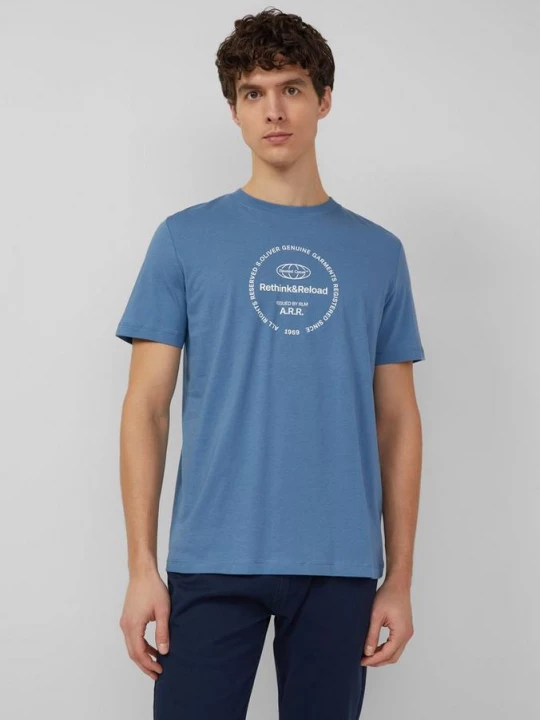 Foto van product Jersey T-shirt met print op voorzijde s.Oliver petrol