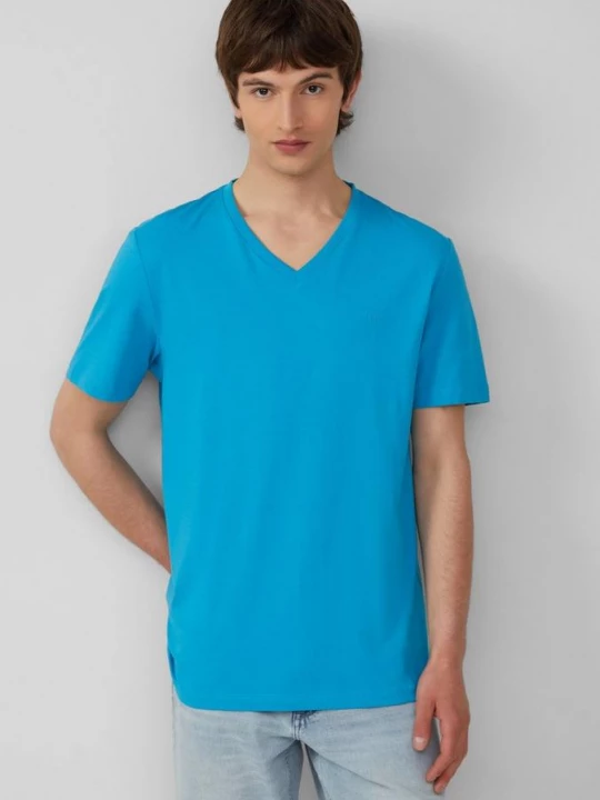 Foto van product Jersey T-shirt met V-hals en logo s.Oliver