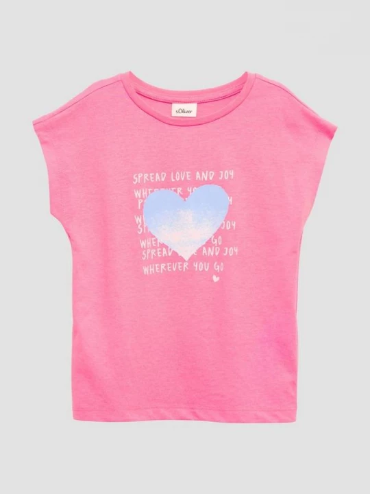 Foto van product Jersey top in een V-vormig ontwerp s.Oliver roze