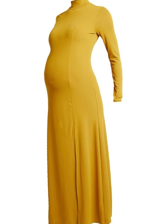 Foto van product Jerseyjurk Glamorous mosterdgeel