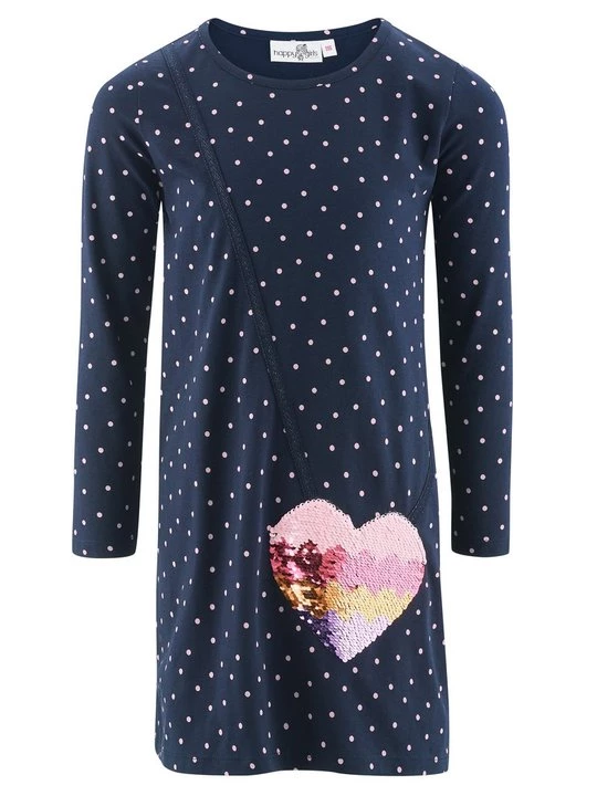 Foto van product Jerseyjurk Happy Girls donkerblauw