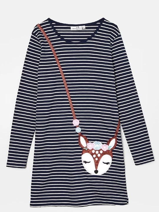 Foto van product Jerseyjurk Happy Girls donkerblauw