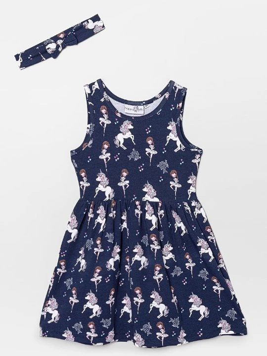 Foto van product Jerseyjurk Happy Girls donkerblauw