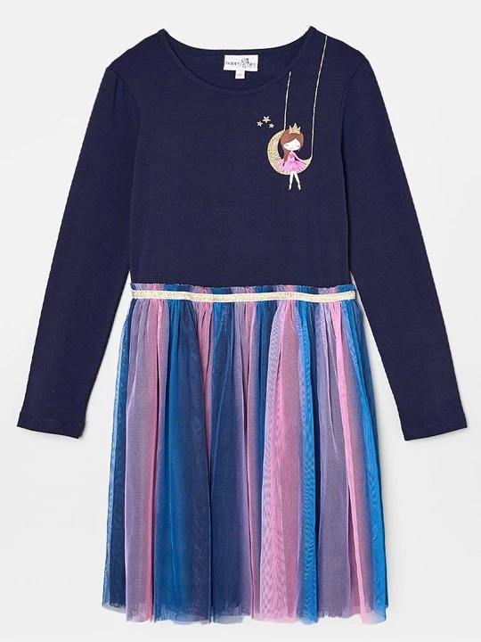 Foto van product Jerseyjurk Happy Girls donkerblauw