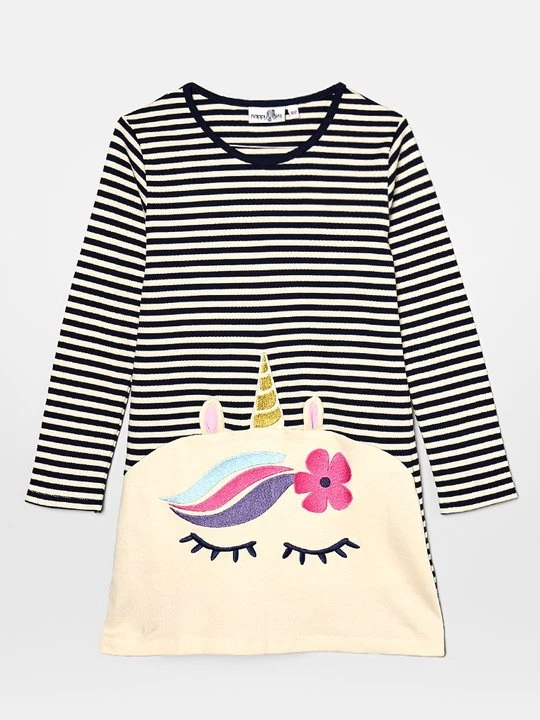 Foto van product Jerseyjurk Happy Girls donkerblauw