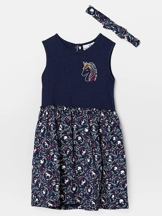Foto van product Jerseyjurk Happy Girls donkerblauw