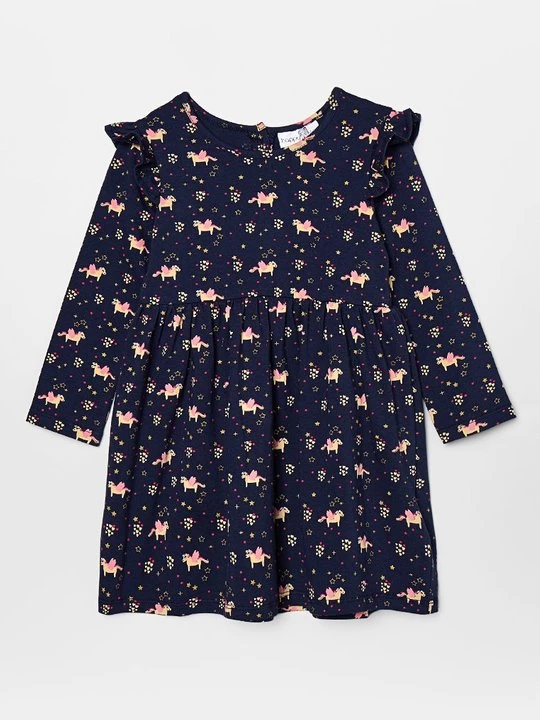 Foto van product Jerseyjurk Happy Girls donkerblauw
