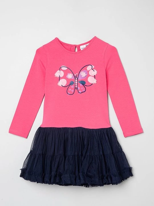 Foto van product Jerseyjurk Happy Girls donkerroze