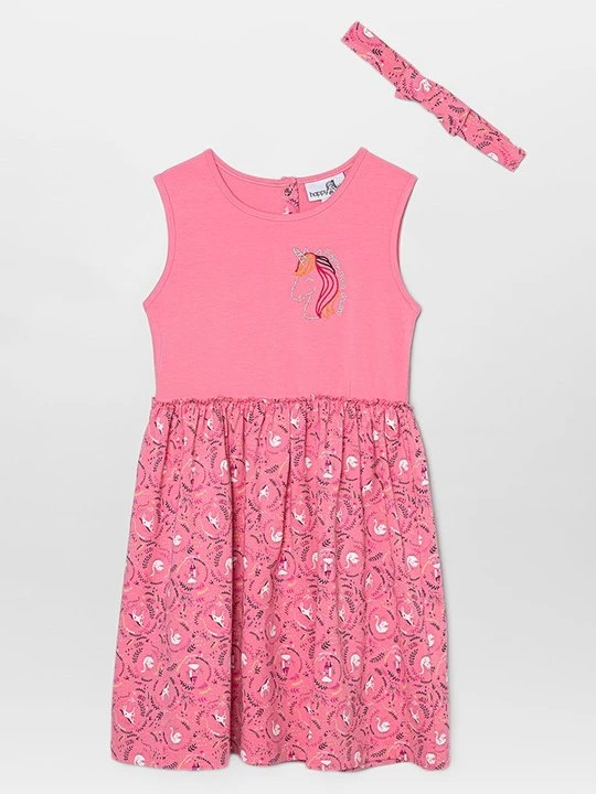 Foto van product Jerseyjurk Happy Girls donkerroze