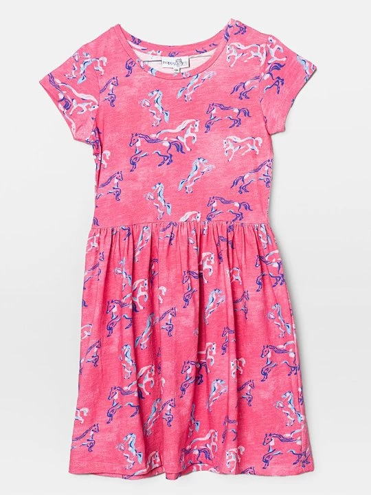 Foto van product Jerseyjurk Happy Girls donkerroze