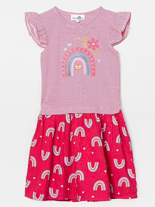 Foto van product Jerseyjurk Happy Girls donkerroze