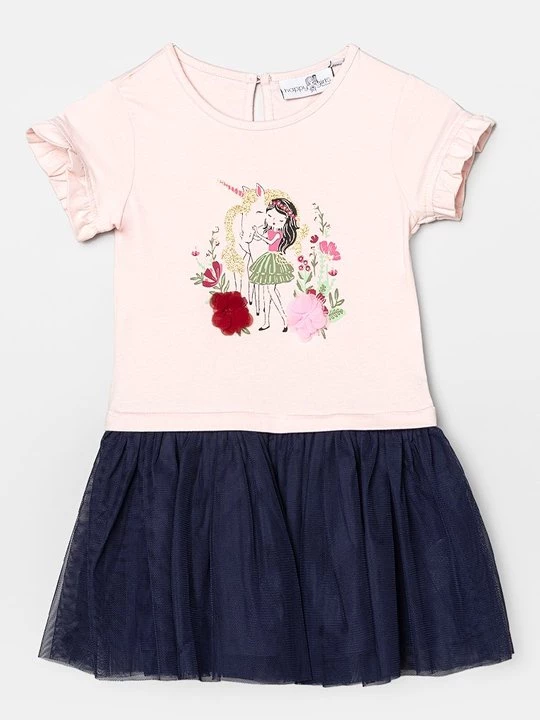 Foto van product Jerseyjurk Happy Girls roze