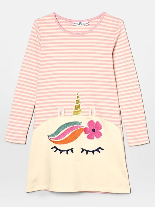 Foto van product Jerseyjurk Happy Girls roze