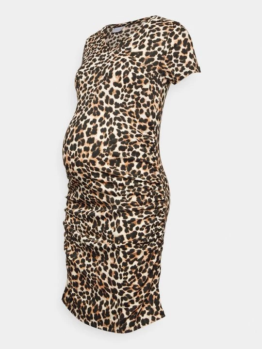 Foto van product Jerseyjurk Mamalicious zandkleur