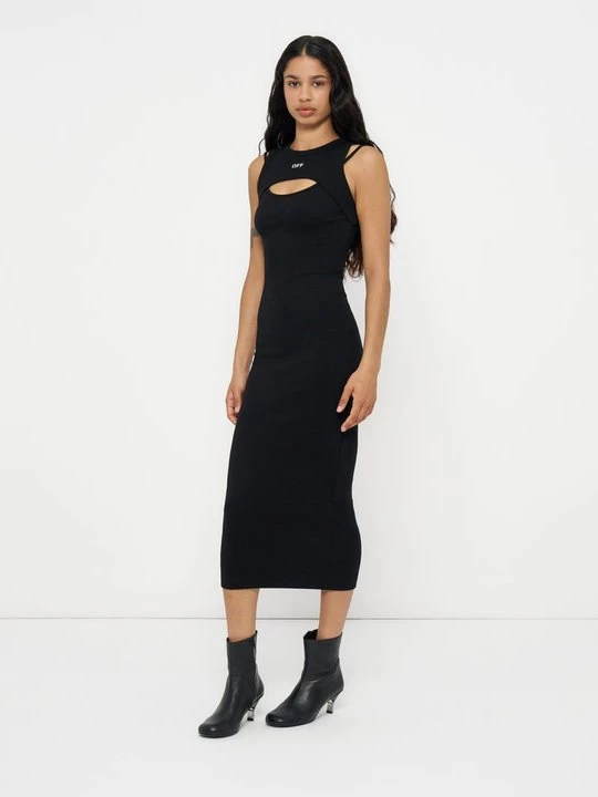 Foto van product Jerseyjurk Off White zwart