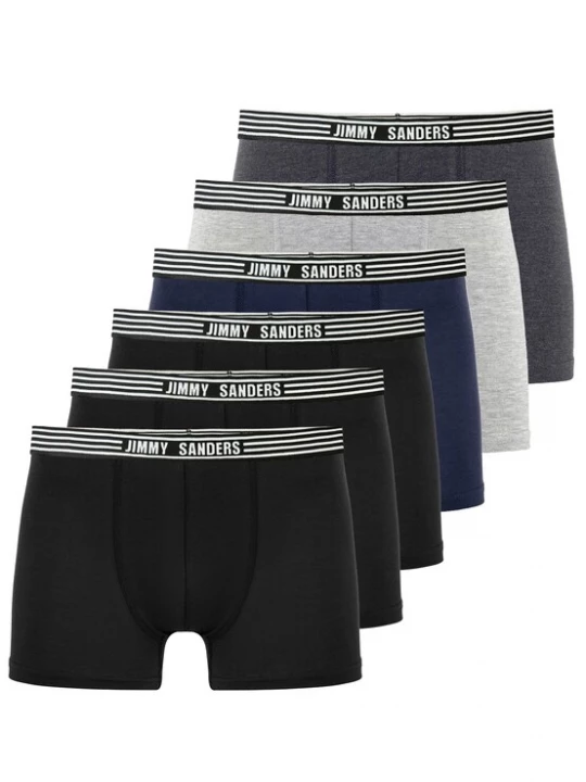 Foto van product Jimmy Sanders Boxershorts navy / grijs / zwart / wit