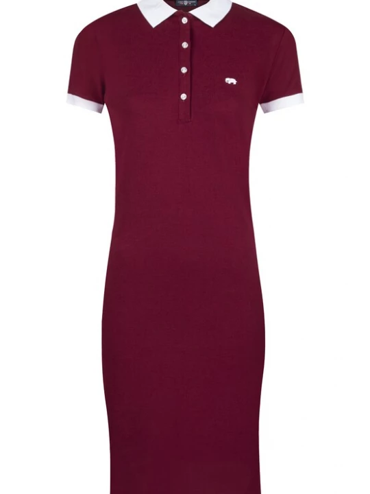 Foto van product Jimmy Sanders Jurk bordeaux / wit