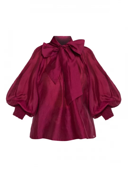 Foto van product JIORO Blouse 'BOHEMIAN' bourgogne