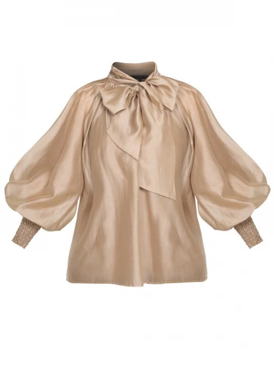 Foto van product JIORO Blouse 'ESSENTIALS' beige