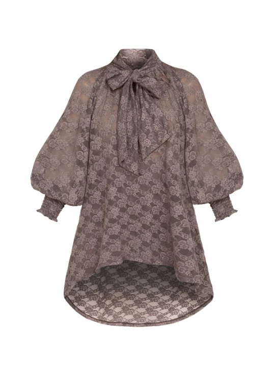 Foto van product JIORO Blouse 'ESSENTIALS' mokka