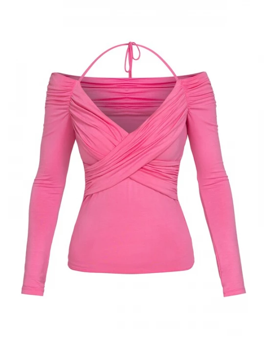 Foto van product JIORO Blouse 'ESSENTIALS' pink