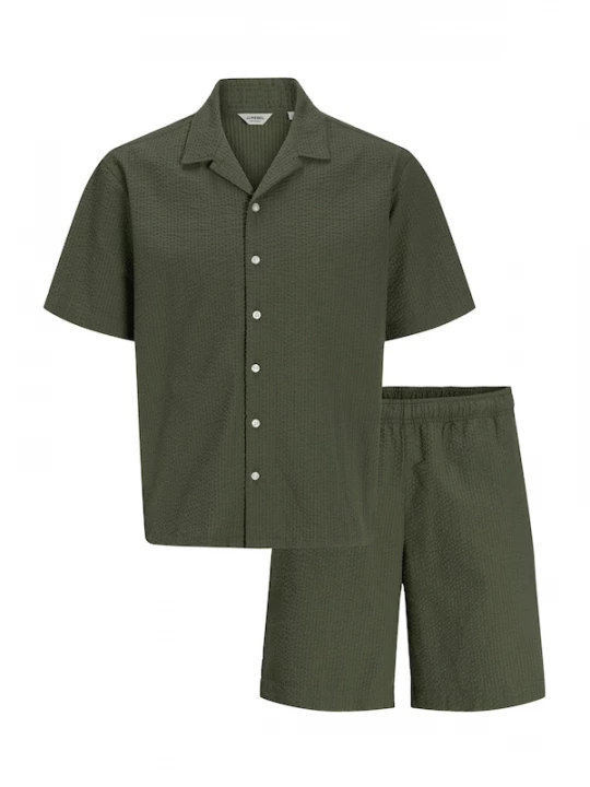 Foto van product JJ Rebel Joggingpak 'JREBHAVEN' donkergroen
