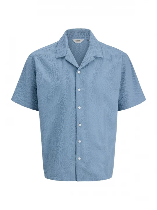 Foto van product JJ Rebel Overhemd 'JREBHAVEN' blauw denim
