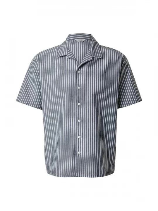 Foto van product JJ Rebel Overhemd 'JREBHAVEN' navy / wit