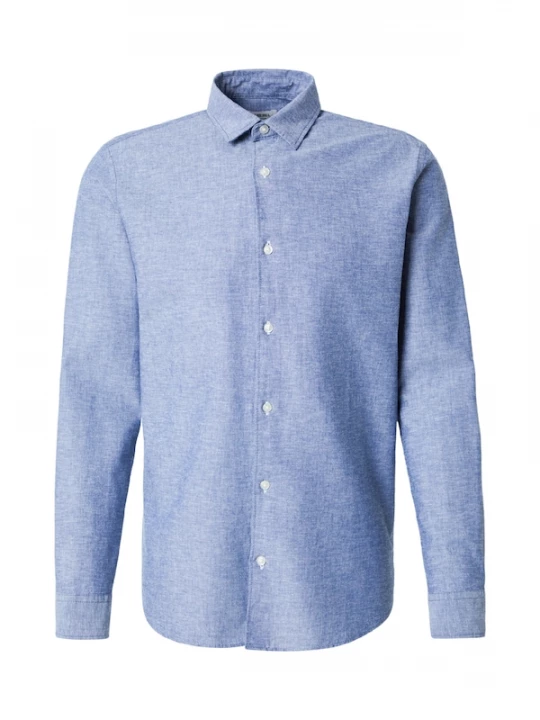 Foto van product JJ Rebel Overhemd 'JREBMOSS' blauw gemêleerd