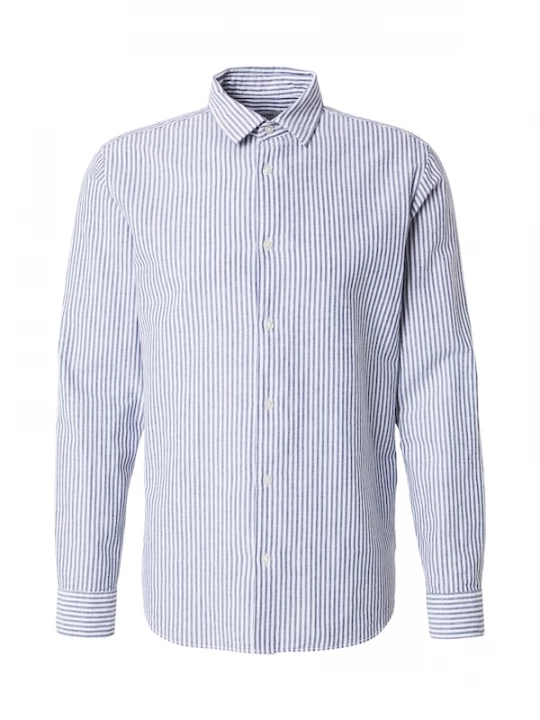 Foto van product JJ Rebel Overhemd 'JREBMOSS' blauw / wit