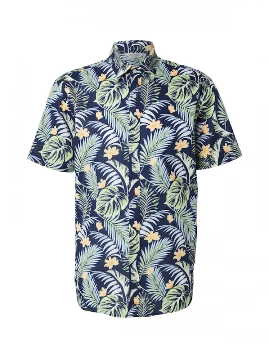Foto van product JJ Rebel Overhemd 'JREBRUSSEL' navy / pastelblauw / pastelgroen / pasteloranje