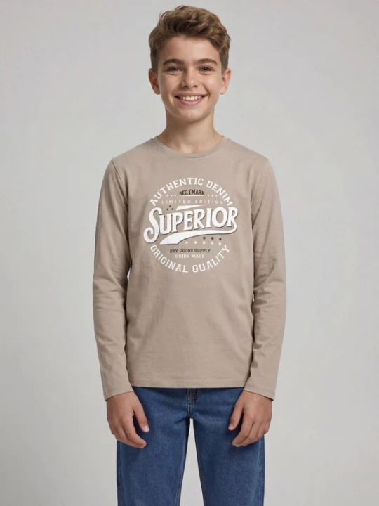 Foto van product JJ Rebel Shirt 'JREBFELIX' donkerbeige / zwart / wit