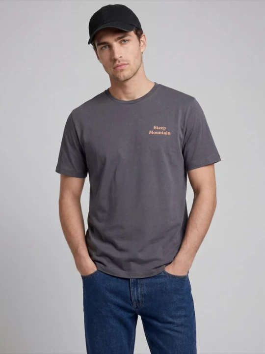 Foto van product JJ Rebel Shirt 'JREBJENNER' lichtgrijs / donkergrijs / donkergroen / oranje