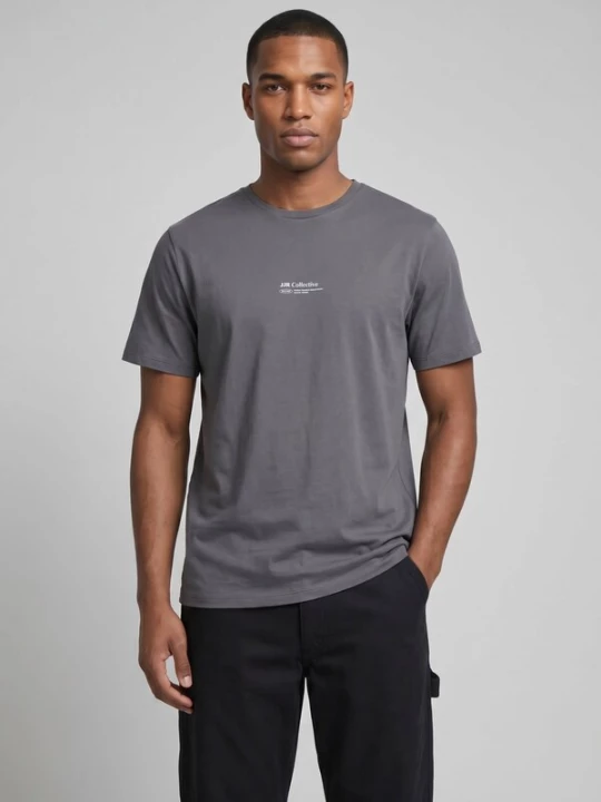 Foto van product JJ Rebel Shirt 'JREBLUCA' grijs / wit