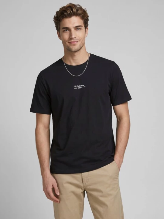 Foto van product JJ Rebel Shirt 'JREBLUCA' zwart / wit
