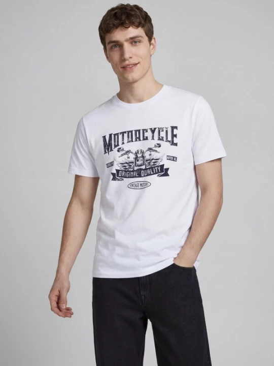 Foto van product JJ Rebel Shirt 'JREBMARIO' nachtblauw / wit