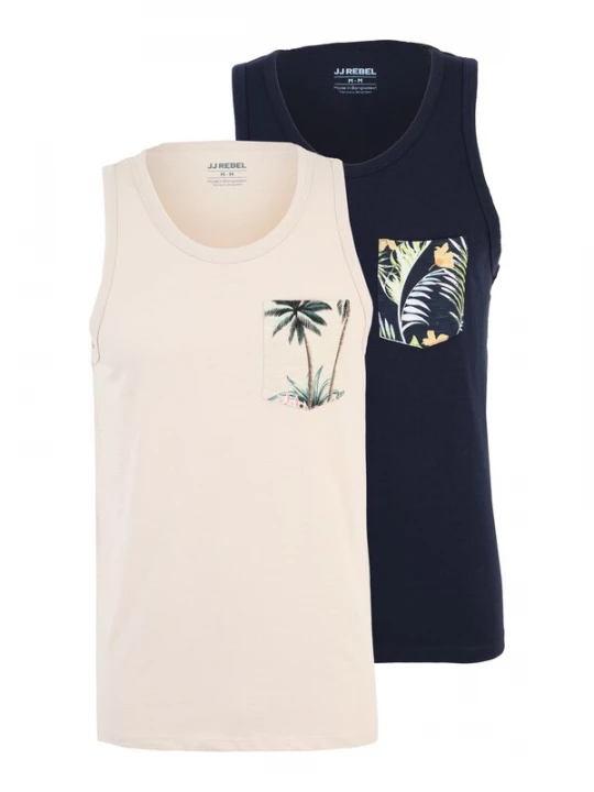 Foto van product JJ Rebel Shirt 'JREBRUSSEL FLOWER' crème / navy / spar / abrikoos