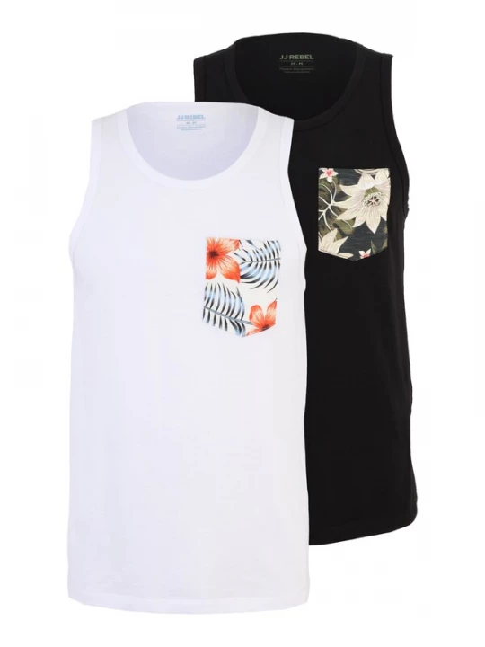 Foto van product JJ Rebel Shirt 'JREBRUSSEL FLOWER' olijfgroen / oranje / zwart / wit