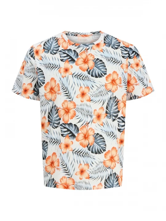 Foto van product JJ Rebel Shirt 'JREBRUSSEL' opaal / oranje / pasteloranje / wit