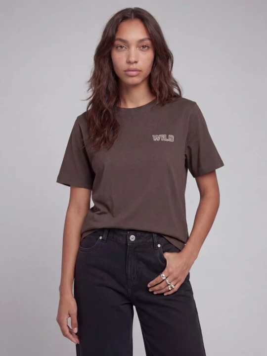 Foto van product JJ Rebel Shirt 'JREBWDENISE' crème / bruin / chocoladebruin / mokka